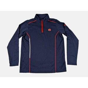 Auburn Tigers Under Armour 1/4 Zip Pullover Men's L Blue Loose Fit Performance